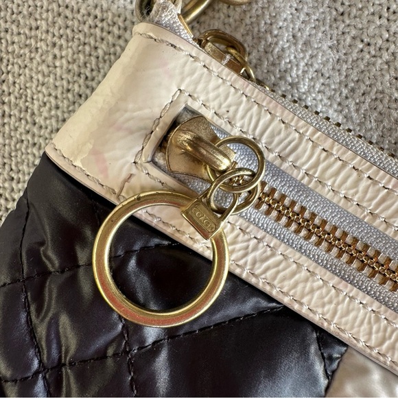 Coach Poppy Quilted Black and Cream Crossbody Bag - Picture 4 of 8